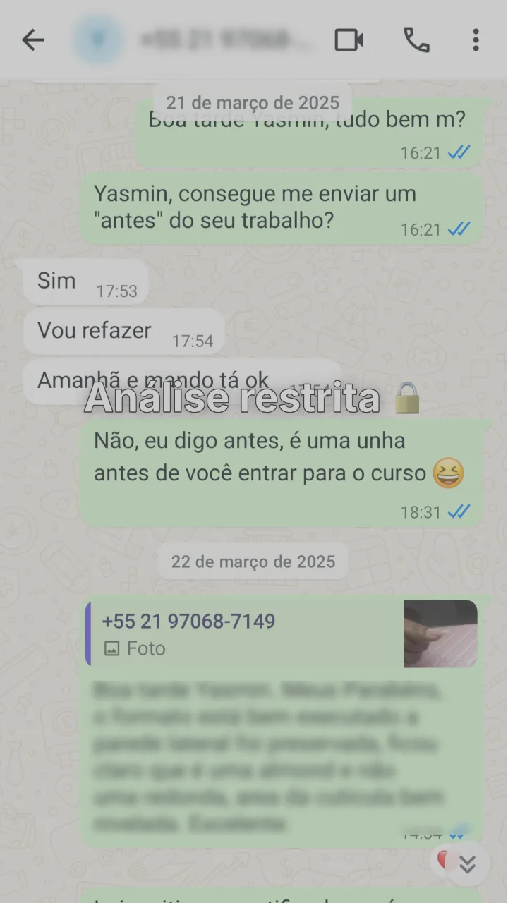 Peço o “antes” para medir a evolução de cada aluna.
